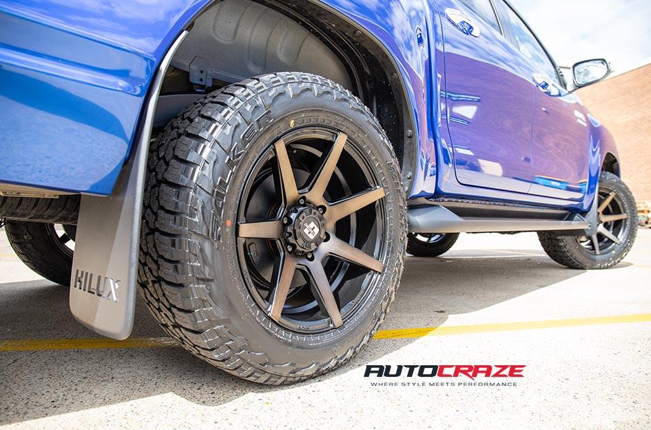 TOYOTA HILUX 4WD AVALANCHE MACHINED FACE MATTE BLACK DARK TINT